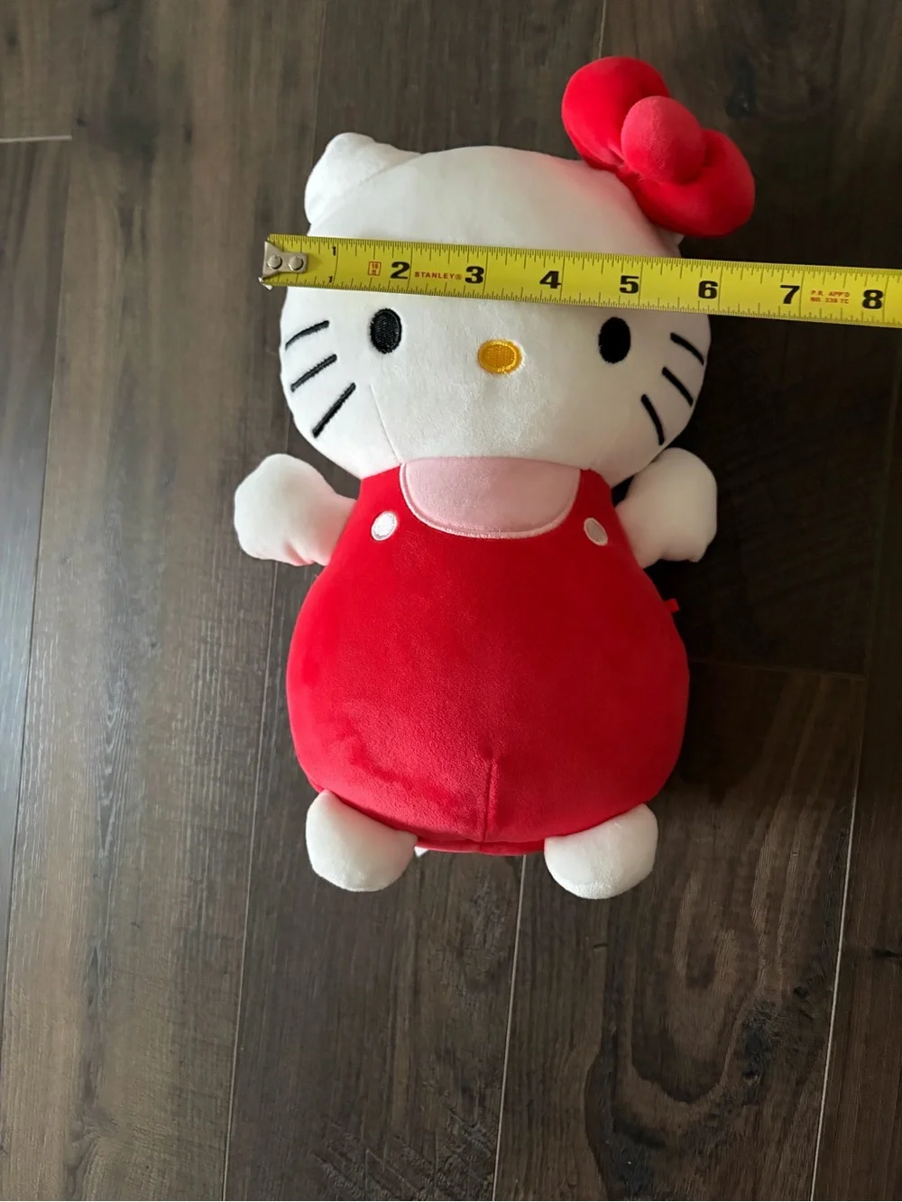 Hello Kitty Plush Toy in White and Red with Bow